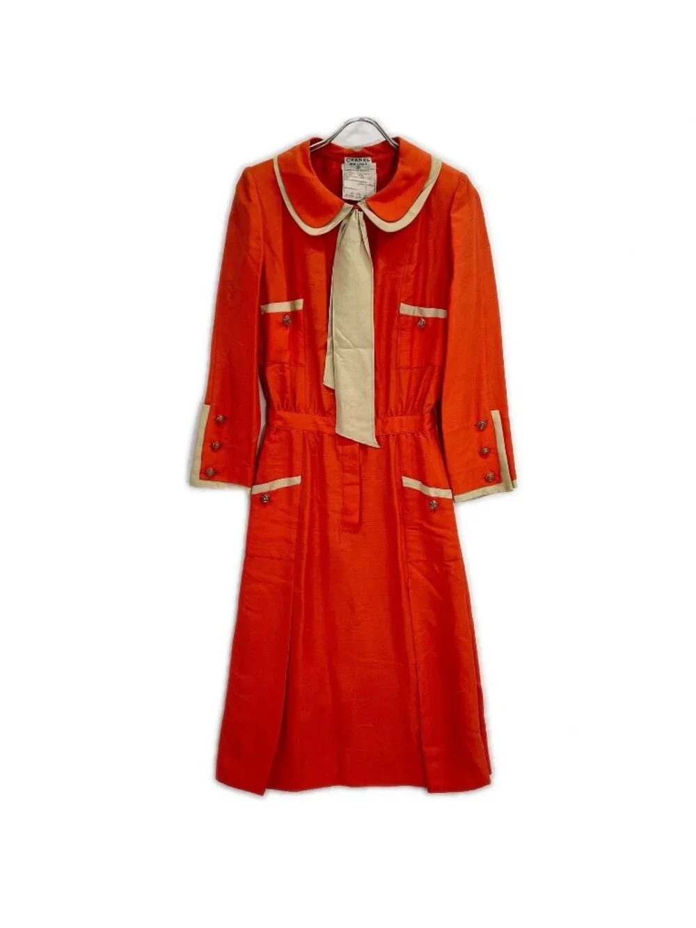 Chanel Vintage 100% Silk Bowtie Dress 38